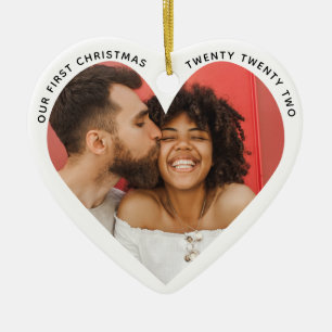 Merry Merried Photo Heart Julgransprydnad Keramik