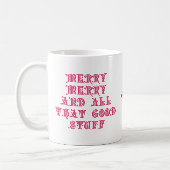 Merry Merry Bra Saker Rosa Coffee Mugg (Vänster)