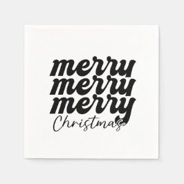 merry merry god jul black and white pappersservett