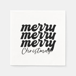 merry merry god jul black and white pappersservett