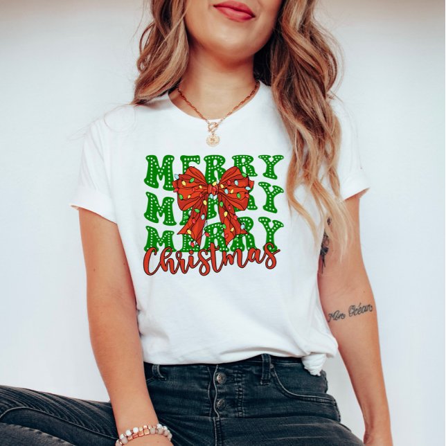 Merry Merry God jul Coquette T Shirt (Skapare uppladdad)