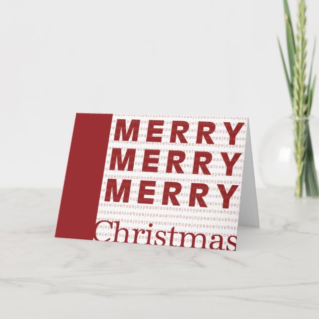 Merry, Merry, God jul Helgkort (Framsida)