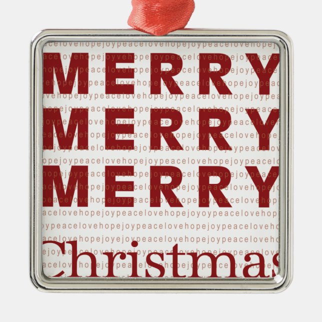 Merry, Merry, God jul Julgransprydnad Metall (Framsidan)