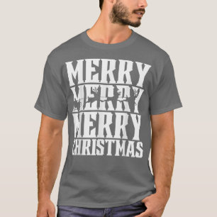 Merry Merry God jul Santas Sleigh & Flies T Shirt