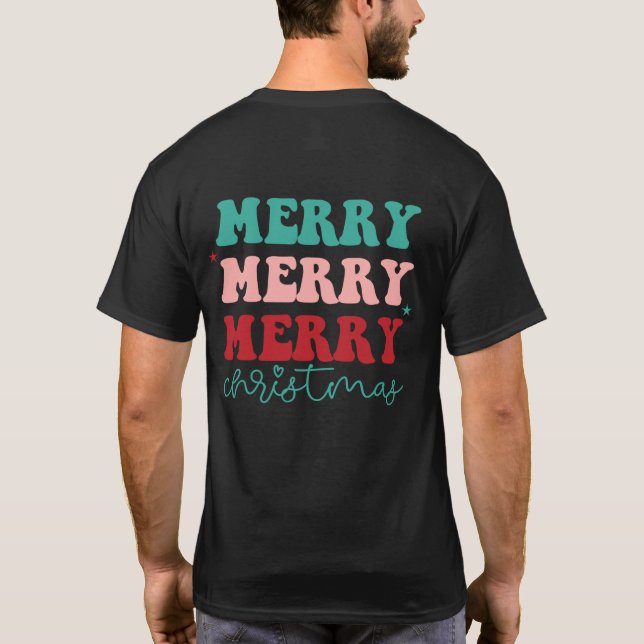 Merry Merry God jul Thrive TShirt T Shirt (Baksida)