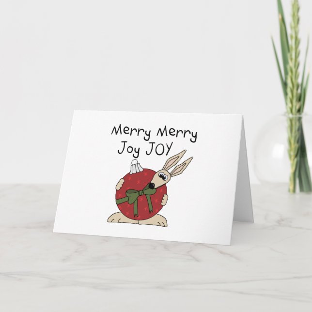 Merry Merry Joy Joy Tshirts och Gifts Helgkort (Framsida)