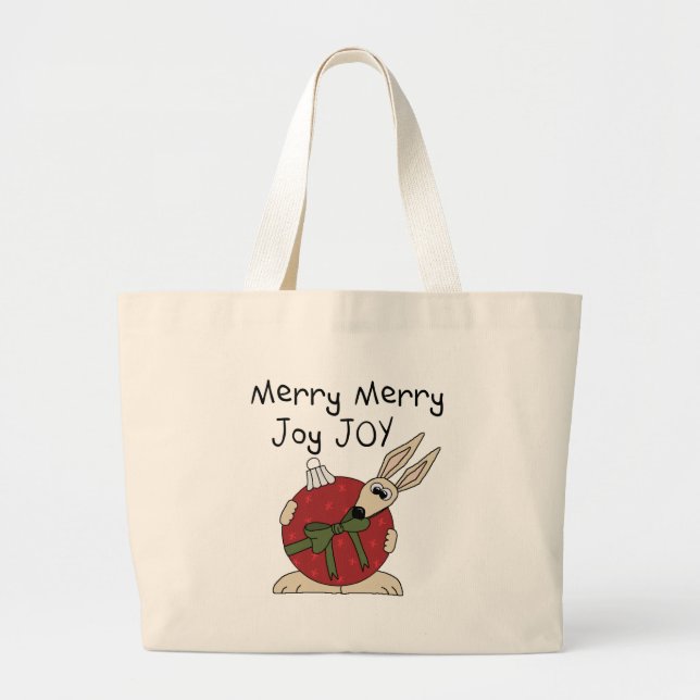 Merry Merry Joy Joy Tshirts och Gifts Jumbo Tygkasse (Framsidan)