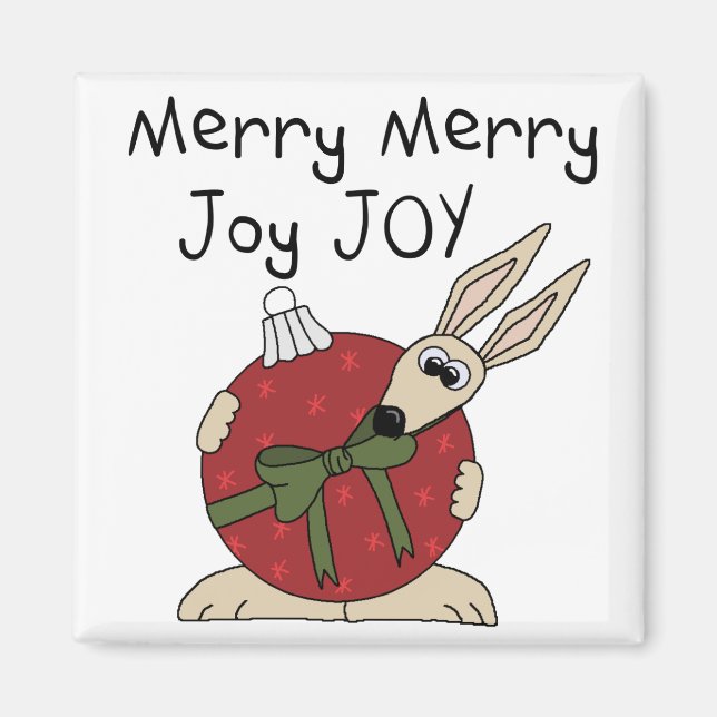 Merry Merry Joy Joy Tshirts och Gifts Magnet (Framsidan)