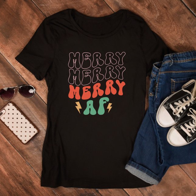 Merry Merry Merry AF-jul T Shirt (Skapare uppladdad)
