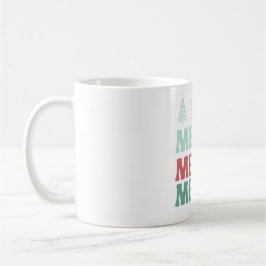 Merry Merry Merry with Pastel Boho Christmas Trees Kaffemugg