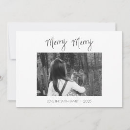 Merry Merry Minimalist - Handskriven Högtidskort Julkort