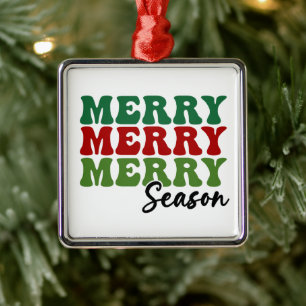 Merry Merry Season - Retro Helgdag Art Julgransprydnad Metall