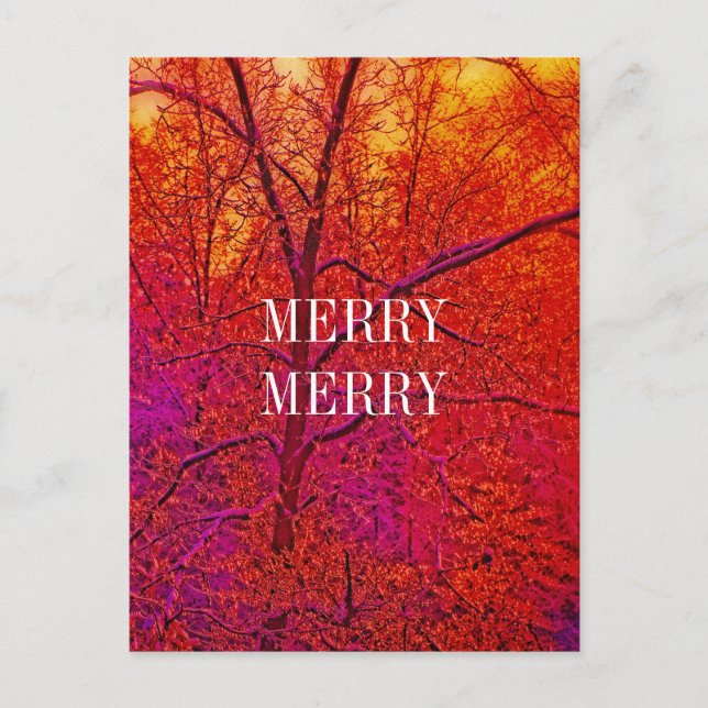 MERRY MERRY SNÖ SCENE HELG VYKORT (Framsida)