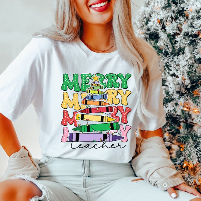 Merry Merry Teacher T Shirt (Skapare uppladdad)
