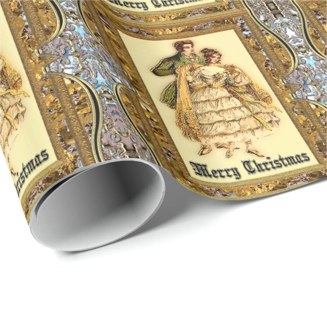 Merry Merry Victorian jul Presentpapper (Rullad Hörn)