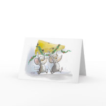 Merry Mice Mic & Mac Blank Card