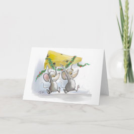 Merry Mice Mic & Mac Blank Card Helgkort