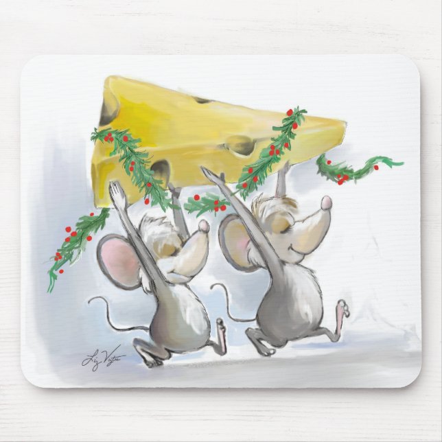 Merry Mice Mic & Mac Mousepad Musmatta (Framsidan)