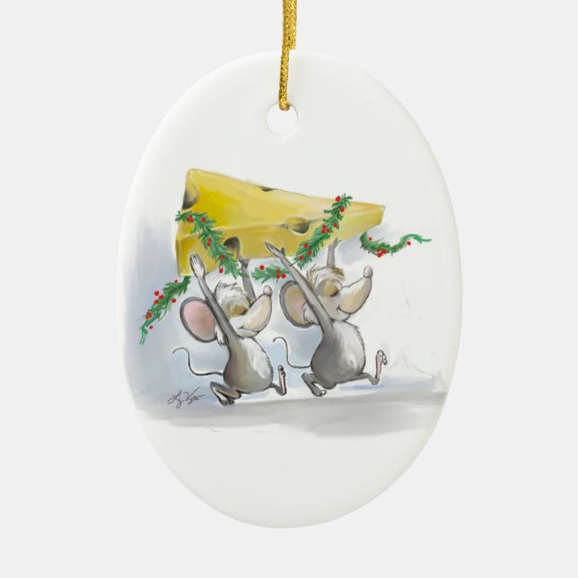 Merry Mice Mic & Mac Oval Ornament (Framsidan)
