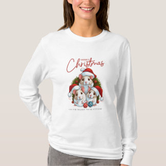 Merry Mice Trio: Whisking you jul Cheer T Shirt