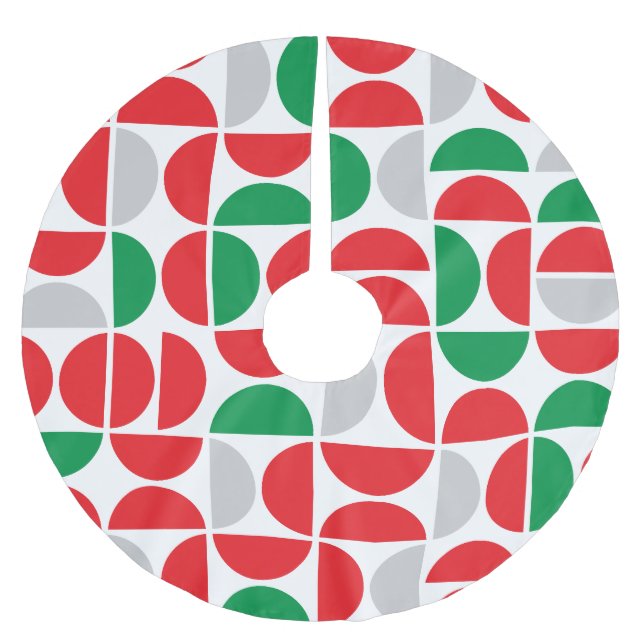 Merry Mid Century-Helgdag Julgransmatta Borstad Polyester (Framsidan)