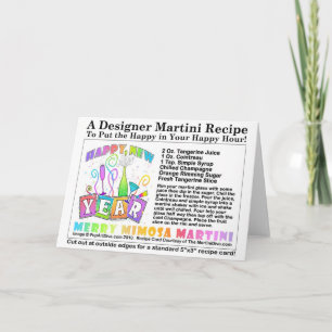 MERRY MIMOSA Nyår 2011: MARTINI-KORT Helgkort