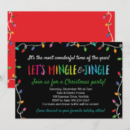 Merry Mingle och Jingle jul Ljus Party Inbjudningar