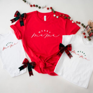 Merry Mini Cute Script Baby-juldräkt T Shirt