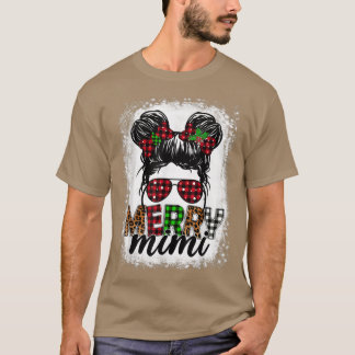 Merry Mini Julafton Buffalo Play Leopard Messy Bun T Shirt