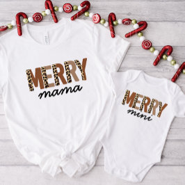 "Merry Mini" Mamma och Me Boho jul T Shirt