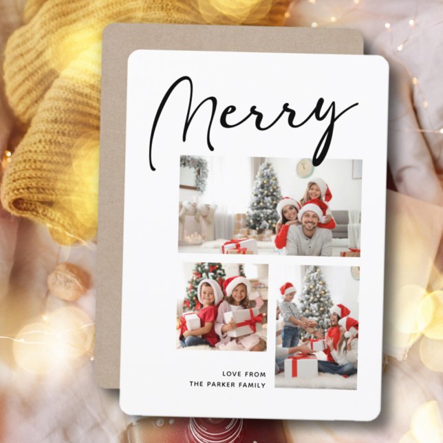 Merry Minimalist | Tre julklappar Julkort (Skapare uppladdad)