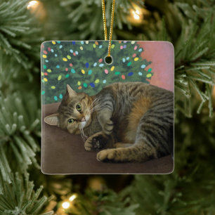 Merry MisChief - jul Kattunge Julgransprydnad Keramik