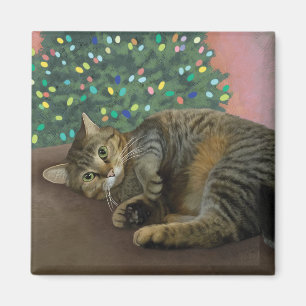 Merry MisChief - jul Kattunge Magnet