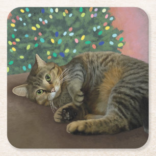 Merry MisChief - jul Kattunge Underlägg Papper Kvadrat