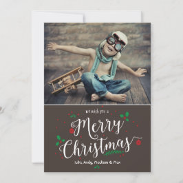 Merry Mistletoe i Bark 1-fotokort Julkort