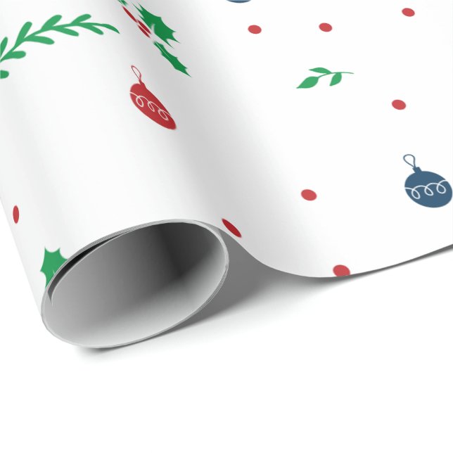 Merry Mistletoe Jul Helgdag Wrapping Papper Presentpapper (Rullad Hörn)