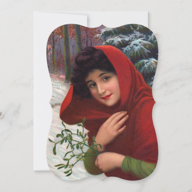 Merry Mistletoe Maiden-inbjudan Inbjudningar (Framsida)