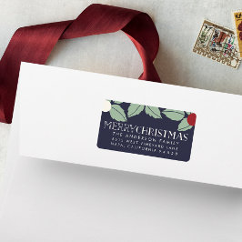 Merry Mistletoe | Oversibel Returadress av Helgdag Adressetikett