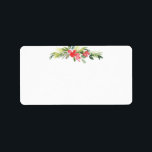 Merry Mistletoe | Tomt jul Adressetikett<br><div class="desc">Målade vattenfärgsmistlar teman tomma adressetiketter för helgdag e-postbehov.</div>