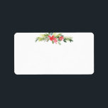 Merry Mistletoe | Tomt jul Adressetikett<br><div class="desc">Målade vattenfärgsmistlar teman tomma adressetiketter för helgdag e-postbehov.</div>