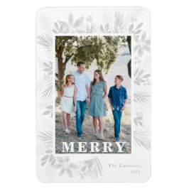 Merry Modern jul Flexible Photo Magnet