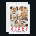 Merry Modern Photo Collage Julkort<br><div class="desc">Det här Merry Modern Photo Collage Helgdag Card by Anton Design Co är perfekt att skicka till dina vänner och familj den här julhelgen om du vill suga av många-foton på gång.</div>