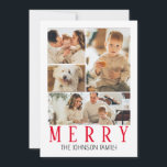 Merry Modern Photo Collage Julkort<br><div class="desc">Det här Merry Modern Photo Collage Helgdag Card by Anton Design Co är perfekt att skicka till dina vänner och familj den här julhelgen om du vill suga av många-foton på gång.</div>