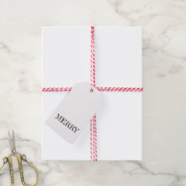 MERRY Modern Text Jul-Helgdag Festive Roligt Presentetikett
