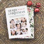 Merry Moments | Modern jul 9 Fotokollage Julkort<br><div class="desc">glädjen den här julhelgen med vårt "Merry Moments" helgdag för fotokollage. Den här eleganten och den moderna designen har God jul i snyggtens serif-typografi med konstnärliga ligament och blomning. Om du justerar till högerna skrivs din familj namn i röd handskrift-stil-skriptcalligrafi för en fet och personlig Julhälsningar. Med ett meddelandeområde nedan...</div>