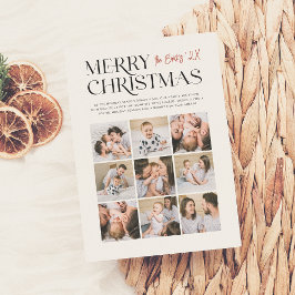 Merry Moments | Modern jul 9 Fotokollage Julkort