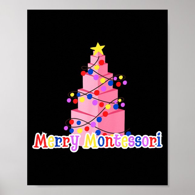 Merry Montessori Nk Tower Christmas Tree Teacher S Poster (Framsidan)
