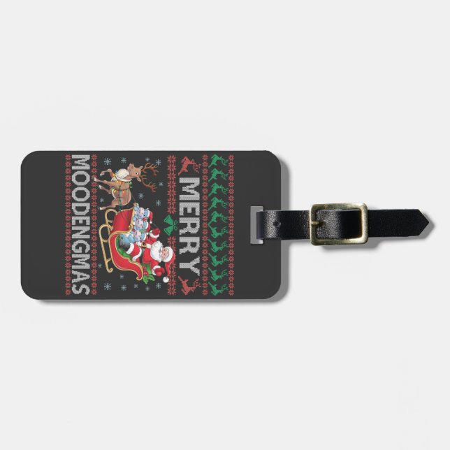 Merry MooDengmas Moo Deng jultomten Hippo Bagagebricka (Horisontell Framsida)