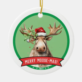 Merry Moose - Mas Helgdag jul Julgransprydnad Keramik