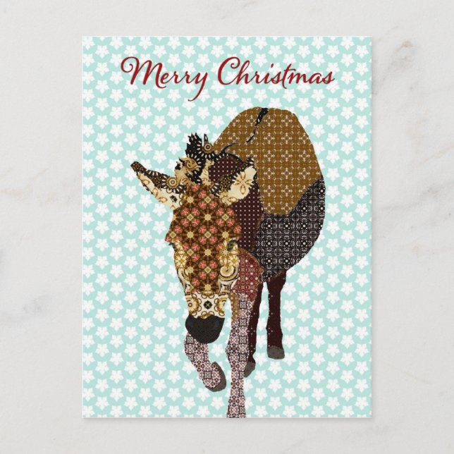 Merry Moses Blue Star-vykort jul Helg Vykort (Framsida)